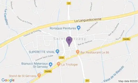 Localisation Saint Gervasy Ap - 30320
