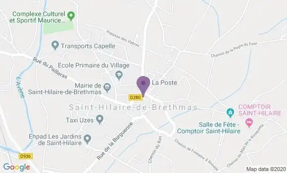 Localisation Saint Hilaire de Brethmas - 30560