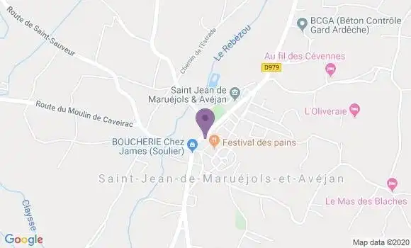 Localisation St Jean de Maruejols et Avejan Bp - 30430