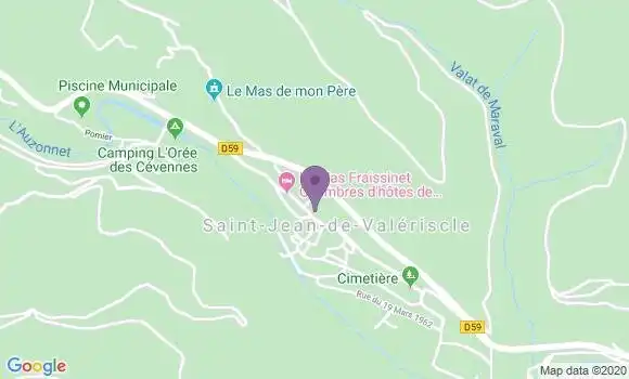 Localisation Saint Jean de Valeriscle Bp - 30960