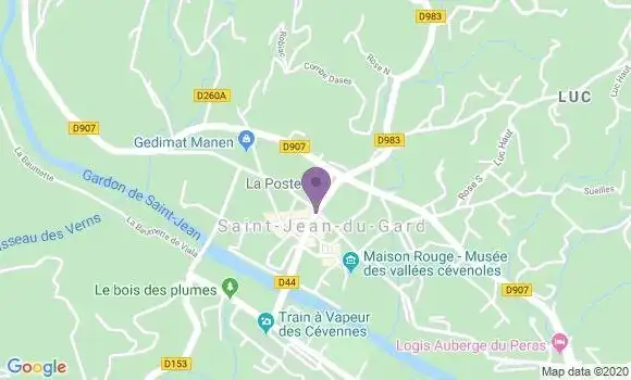 Localisation Saint Jean du Gard - 30270