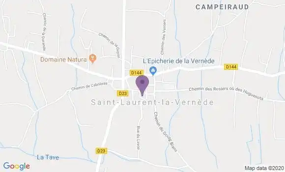 Localisation Saint Laurent la Vernede Bp - 30330
