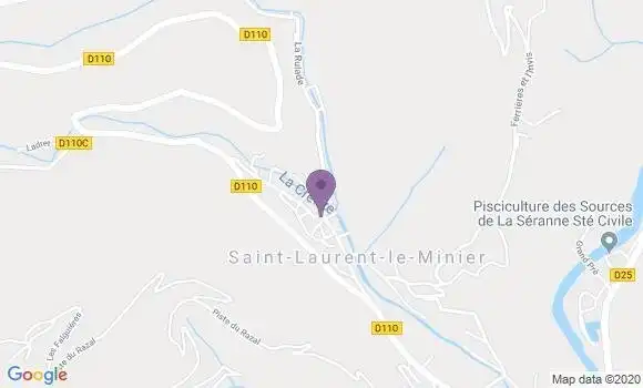 Localisation Saint Laurent le Minier Ap - 30440
