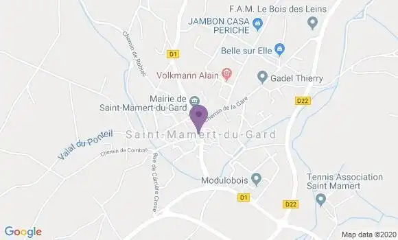 Localisation Saint Mamert du Gard Bp - 30730
