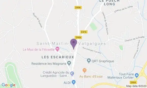 Localisation Saint Martin de Valgalgues Bp - 30520