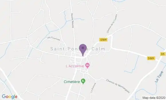 Localisation Saint Pons la Calm Ap - 30330