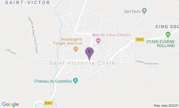 Localisation Saint Victor la Coste Bp - 30290
