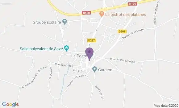 Localisation Saze Ap - 30650