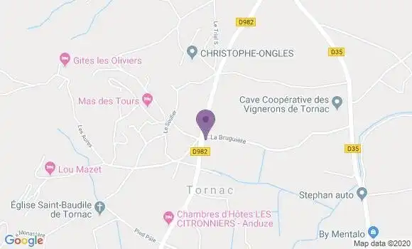 Localisation Tornac Ap - 30140