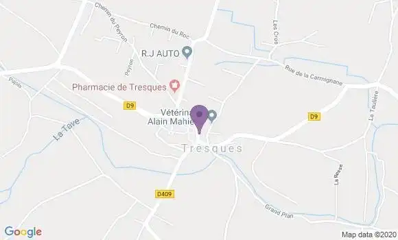 Localisation Tresques Bp - 30330