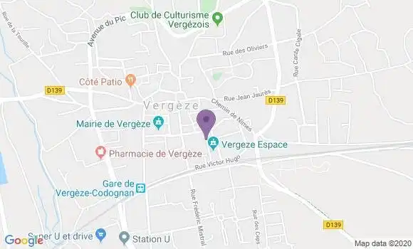 Localisation Vergeze - 30310
