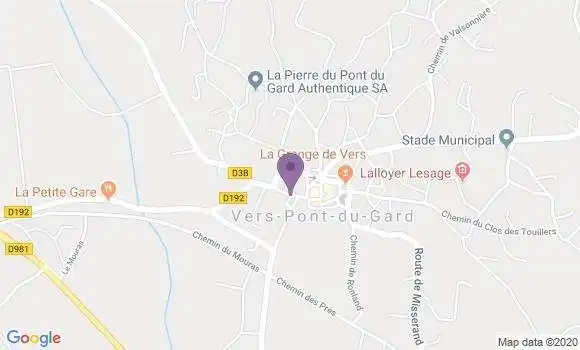 Localisation Vers Pont du Gard - 30210