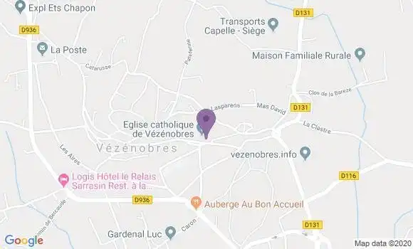 Localisation Vezenobres Bp - 30360