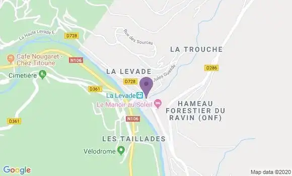 Localisation La Grand Combe la Levade Bp - 30110