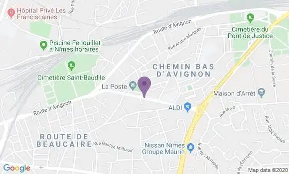 Localisation Nimes Bir Hakeim - 30000