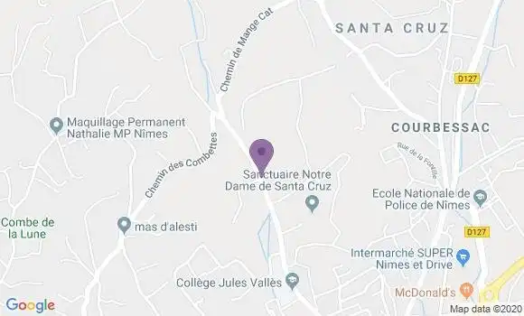 Localisation Nimes Mas de Mingue Bp - 30000