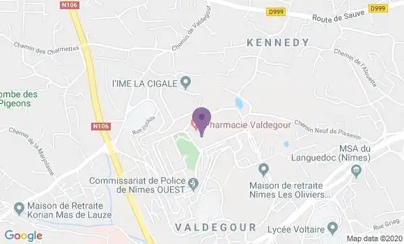 Localisation Nimes Valdegour Bp - 30900