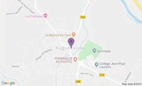 Localisation Ayguesvives Ap - 31450