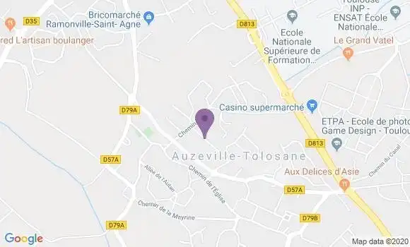 Localisation Auzeville Tolosane Bp - 31320