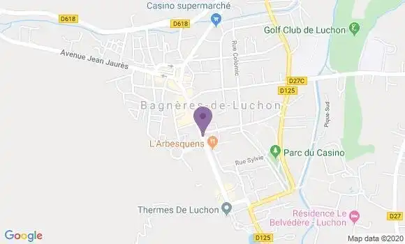 Localisation Bagneres de Luchon - 31110