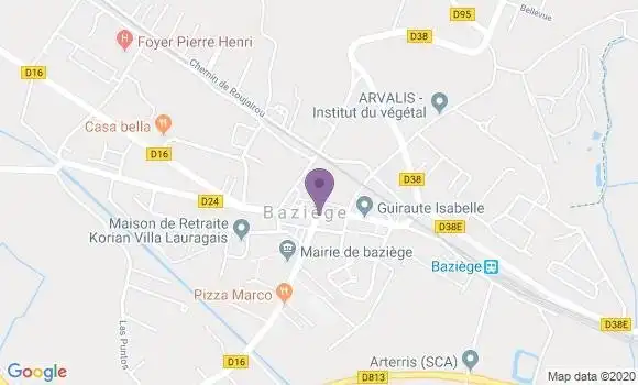Localisation Baziege Bp - 31450