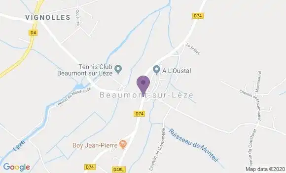 Localisation Beaumont sur Leze Bp - 31870