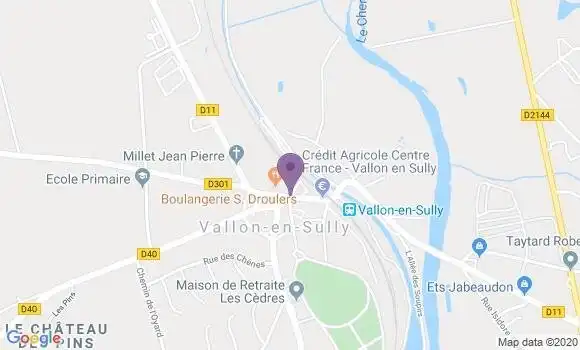 Localisation Vallon En Sully - 03190