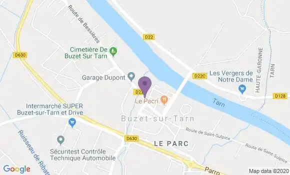 Localisation Buzet sur Tarn Bp - 31660