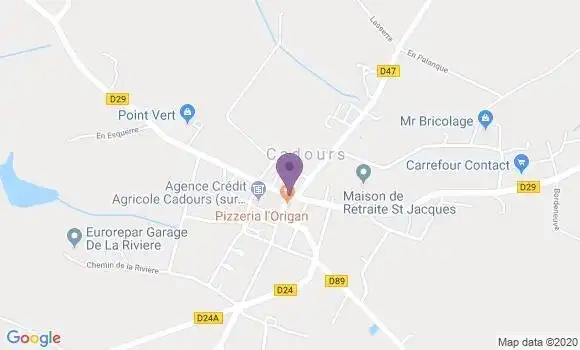 Localisation Cadours Bp - 31480