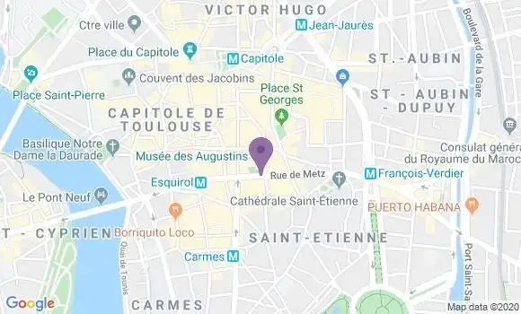 Localisation Toulouse les Augustins - 31000