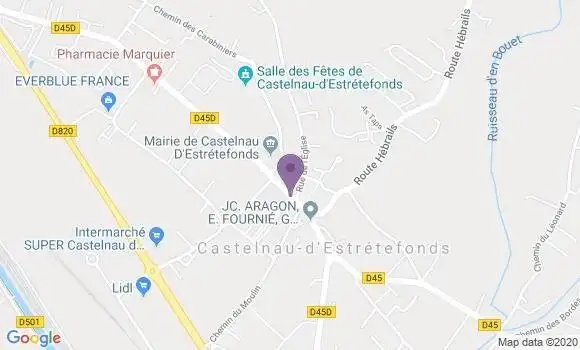 Localisation Castelnau d