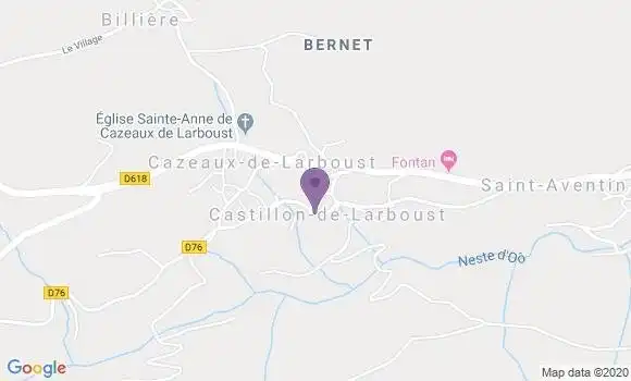 Localisation Castillon de Larboust Bp - 31110