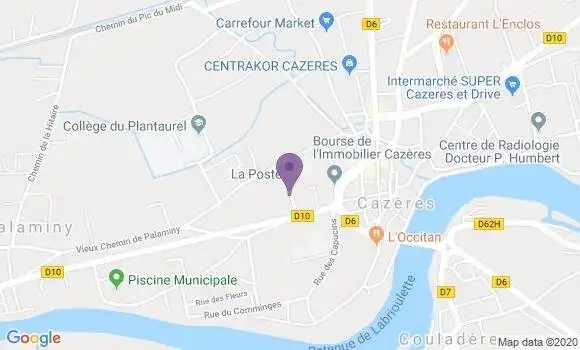 Localisation Cazeres sur Garonne - 31220