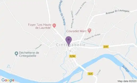 Localisation Cintegabelle - 31550