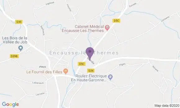 Localisation Encausse les Thermes Bp - 31160