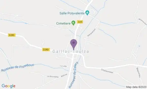 Localisation Gaillac Toulza  Bp - 31550