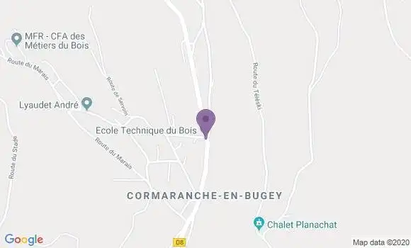 Localisation Cormaranche En Bugey Ap - 01110
