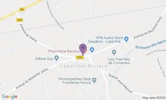 Localisation Labarthe Riviere Bp - 31800
