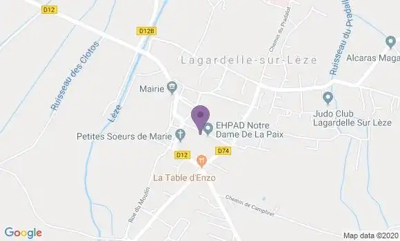 Localisation Lagardelle sur Leze Bp - 31870