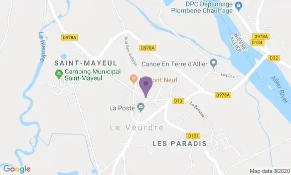 Localisation Le Veurdre Bp - 03320