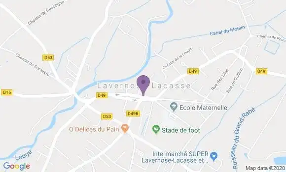 Localisation Lavernose Lacasse Bp - 31410