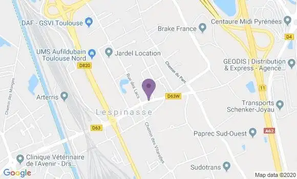 Localisation Lespinasse Ap - 31150