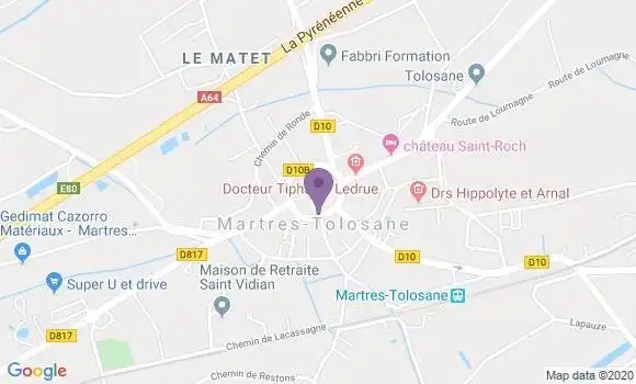 Localisation Martres Tolosane - 31220