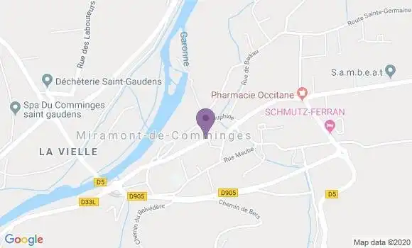 Localisation Miramont de Comminges Bpx - 31800