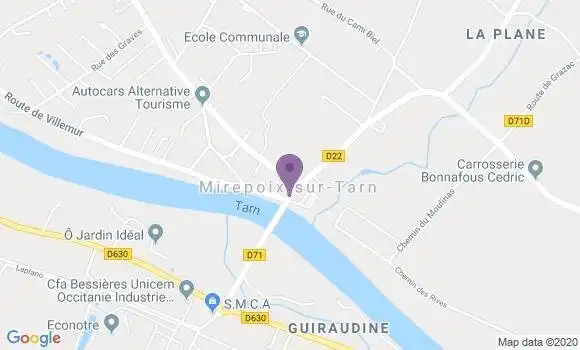 Localisation Mirepoix sur Tarn Ap - 31340