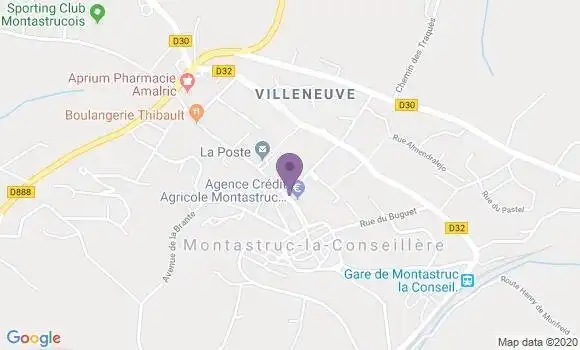 Localisation Montastruc la Conseillere - 31380