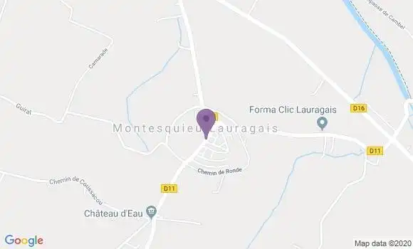 Localisation Montesquieu Lauragais Ap - 31450