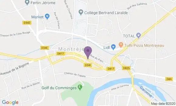 Localisation Montrejeau - 31210