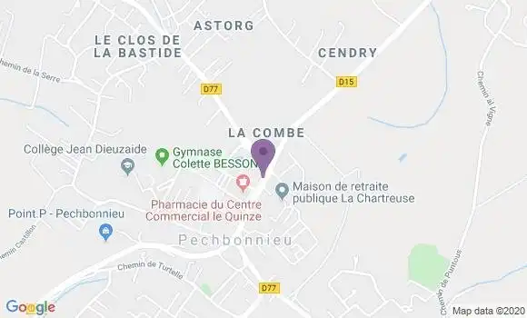 Localisation Pechbonnieu Bp - 31140