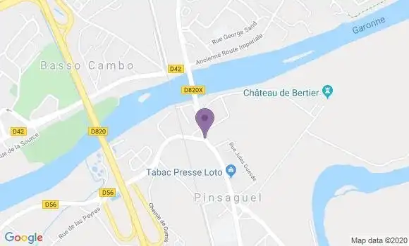 Localisation Pinsaguel Bp - 31120